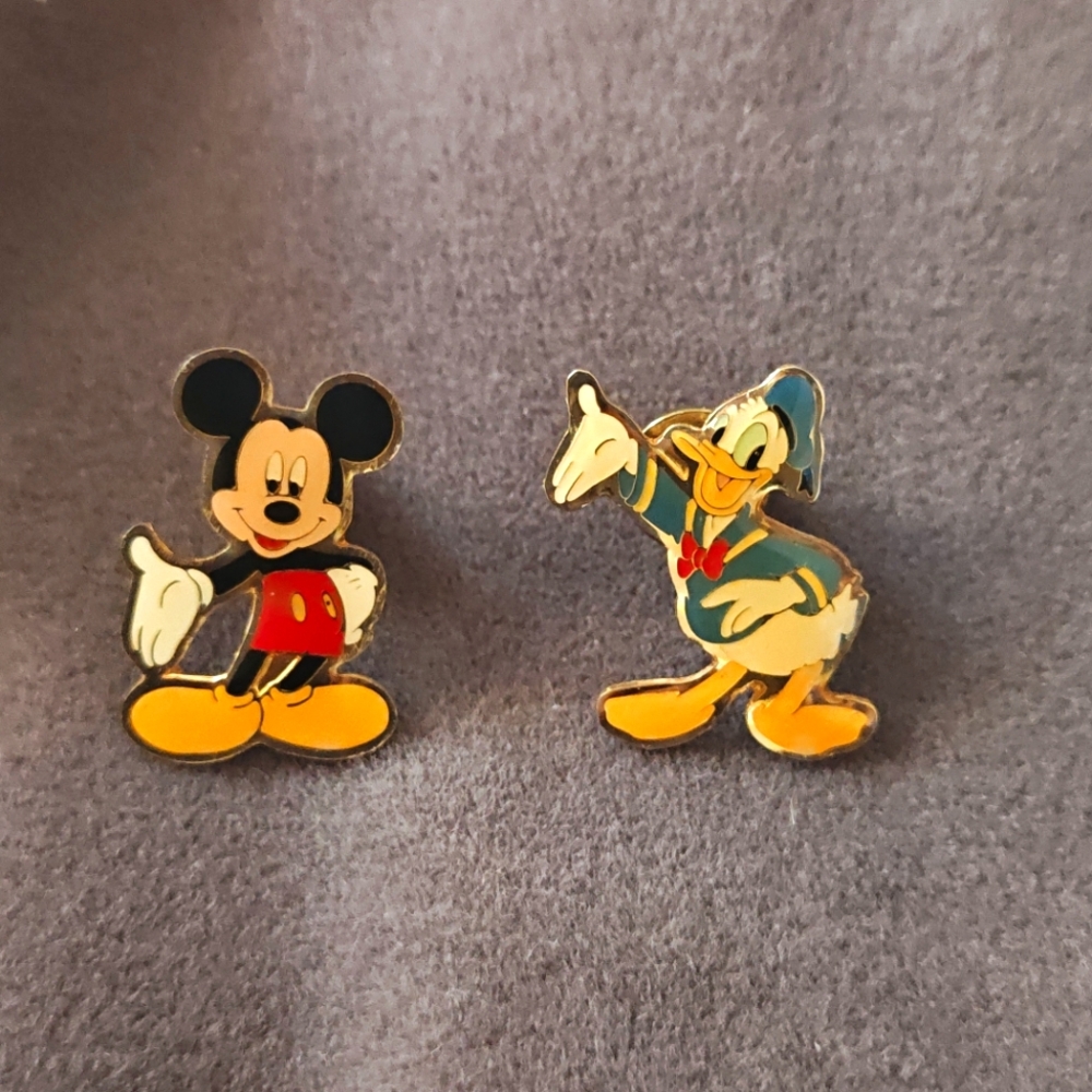 Vintage Disney Mickey Mouse And Donald Duck Pins